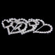 Joined Hearts Diamante Silver Slider Buckles - (Pack of 10)